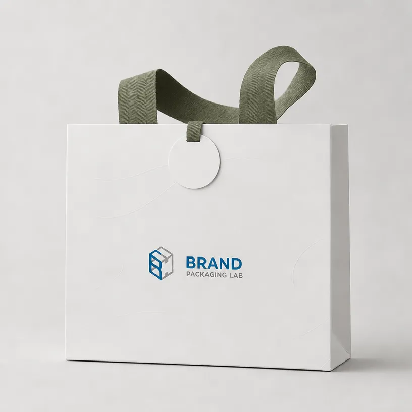 Custom Ribbon Handle Paper Bags