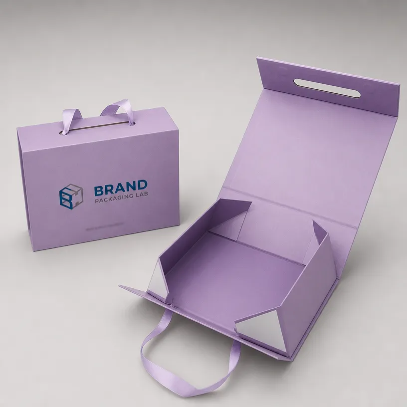 Elongated Ribbon-Handle Gift Box